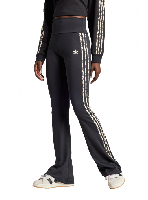 Legginsy adidas Leopard 3-Stripes Luxe Infil Flared - IY7058